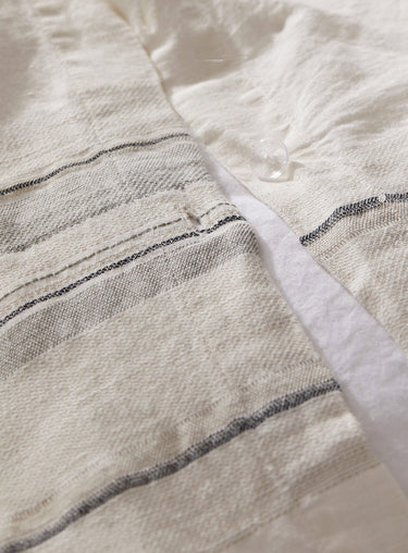 Natural stripes duvet cover set